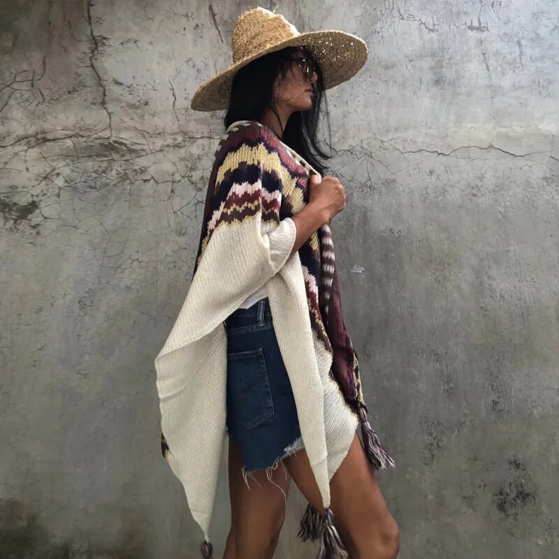Poncho Mexicain Femme Poncho Mexicain Femme – Image 3