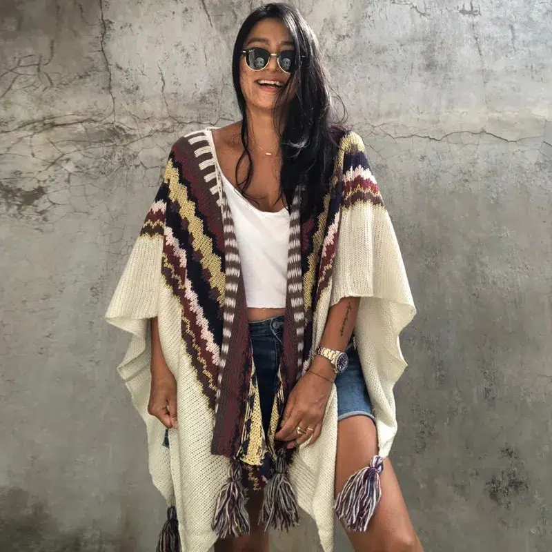 Poncho Mexicain Femme Poncho Mexicain Femme – Image 2
