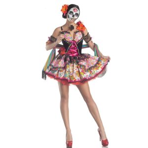 Déguisement Tête de Mort Méxicaine Déguisement Tête de Mort Méxicaine
