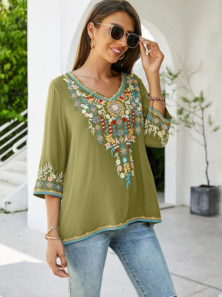 Chemise Mexicaine Femme Chemise Mexicaine Femme – Image 4