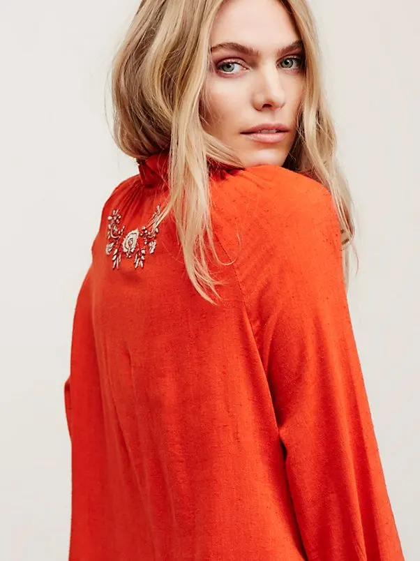 Blouse Bohème Brodée Femme Blouse Bohème Brodée Femme – Image 9