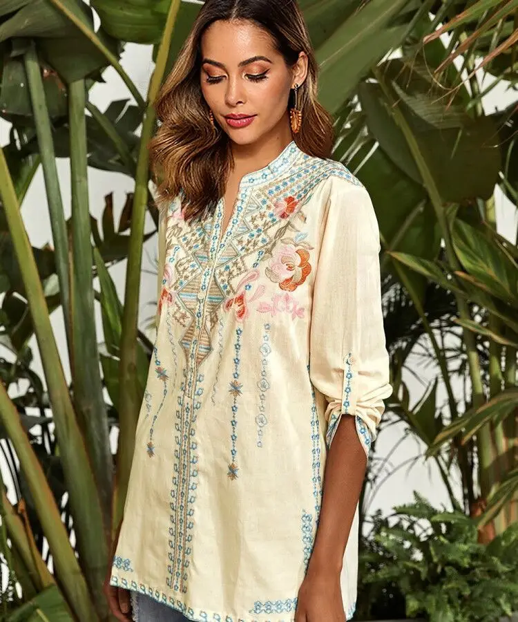 Blouse Mexicaine Grande Taille Blouse Mexicaine Grande Taille – Image 10