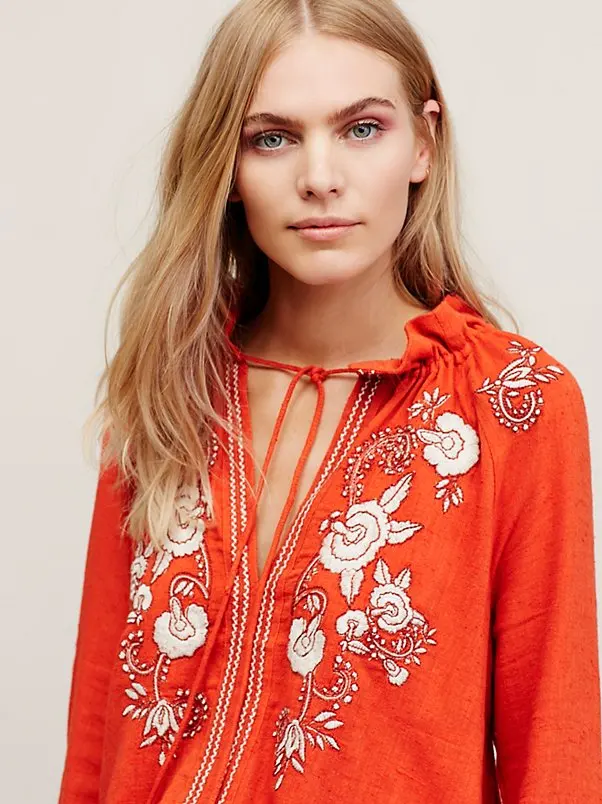 Blouse Bohème Brodée Femme Blouse Bohème Brodée Femme – Image 8