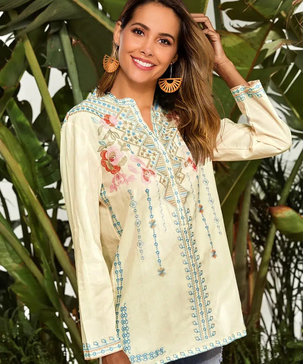 Blouse Mexicaine Grande Taille Blouse Mexicaine Grande Taille – Image 11