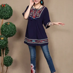 Blouse Brodée Mexicaine