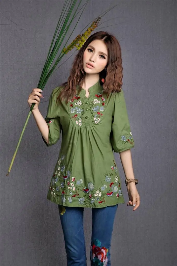 Blouse Rétro Fleurie Femme Blouse Rétro Fleurie Femme – Image 12