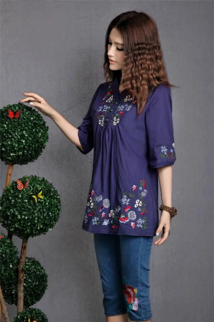 Blouse Rétro Fleurie Femme Blouse Rétro Fleurie Femme – Image 14