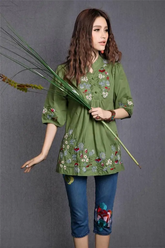 Blouse Rétro Fleurie Femme Blouse Rétro Fleurie Femme – Image 11