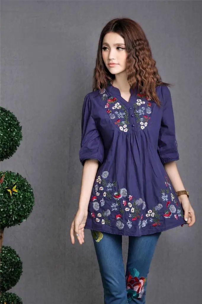 Blouse Rétro Fleurie Femme Blouse Rétro Fleurie Femme – Image 10