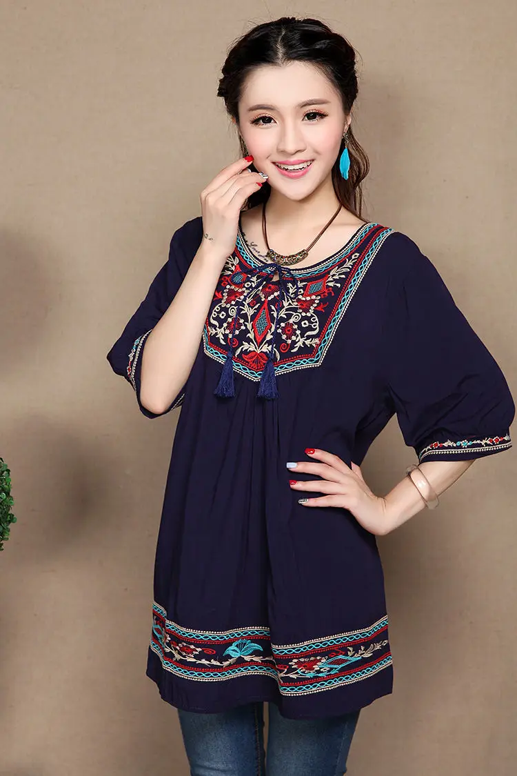 Blouse Brodée Mexicaine Blouse Brodée Mexicaine – Image 3