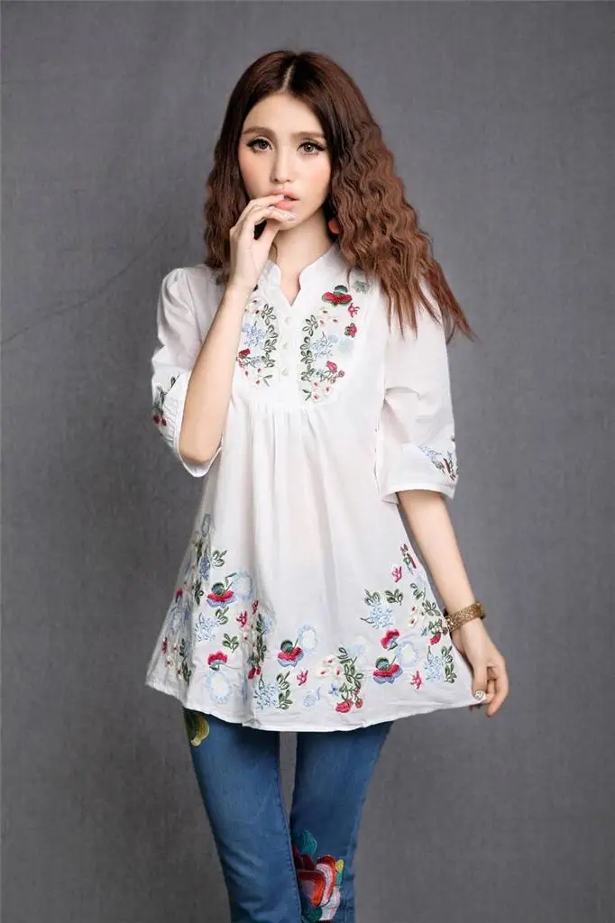 Blouse Rétro Fleurie Femme Blouse Rétro Fleurie Femme – Image 16