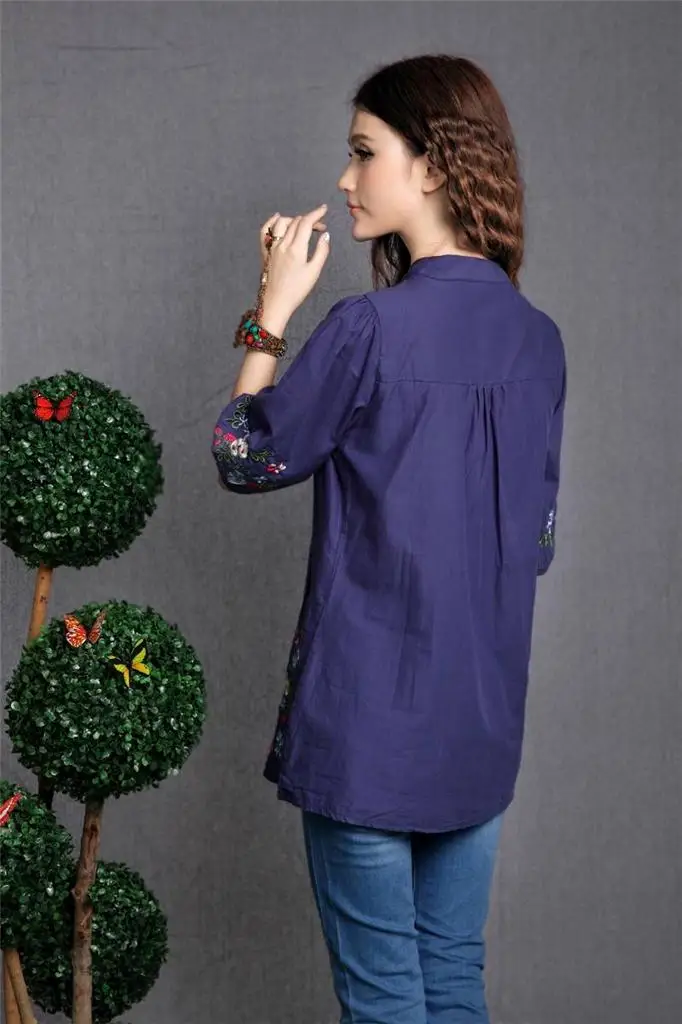 Blouse Rétro Fleurie Femme Blouse Rétro Fleurie Femme – Image 15
