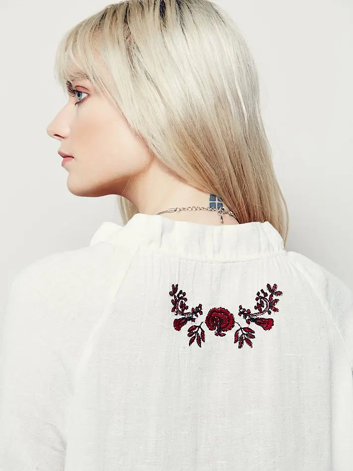 Blouse Bohème Brodée Femme Blouse Bohème Brodée Femme – Image 13