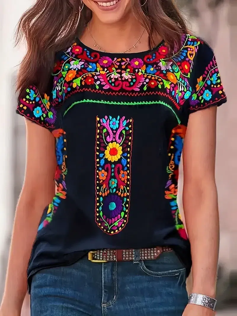 T-shirt Mexicain Femme T-shirt Mexicain Femme – Image 3