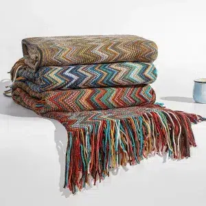 Plaid à Frange