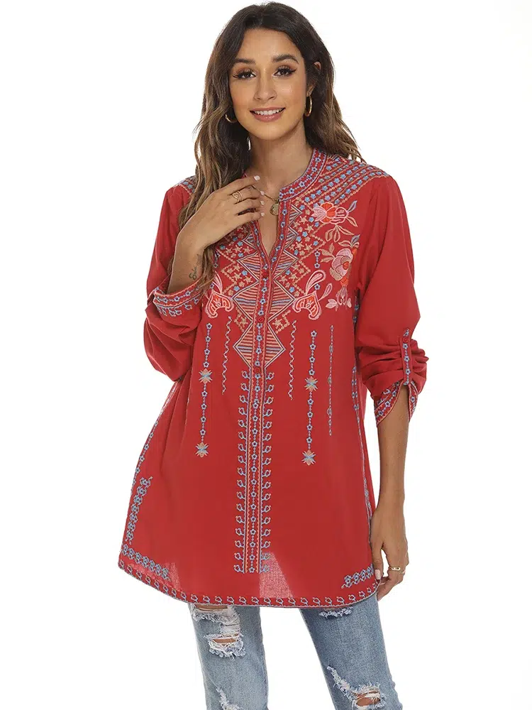 Blouse Mexicaine Grande Taille Blouse Mexicaine Grande Taille – Image 14