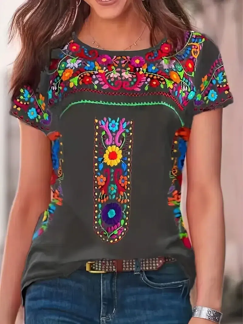 T-shirt Mexicain Femme T-shirt Mexicain Femme – Image 4