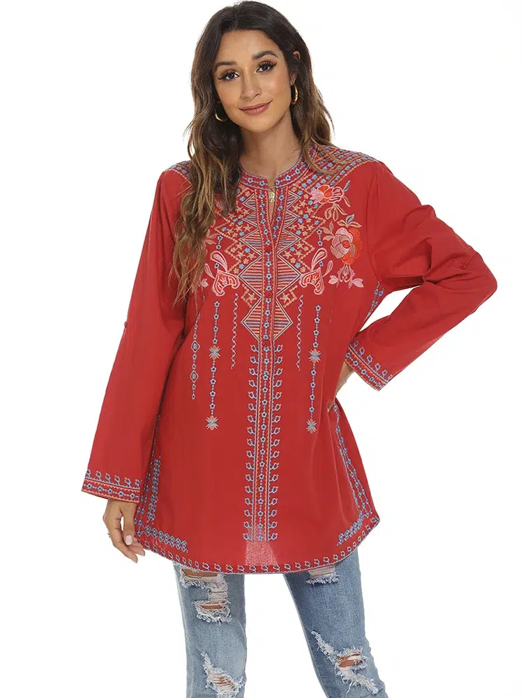 Blouse Mexicaine Grande Taille Blouse Mexicaine Grande Taille – Image 15