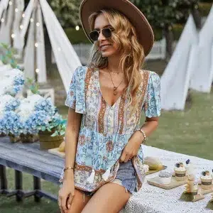 Blouse Hippie Femme Colorée