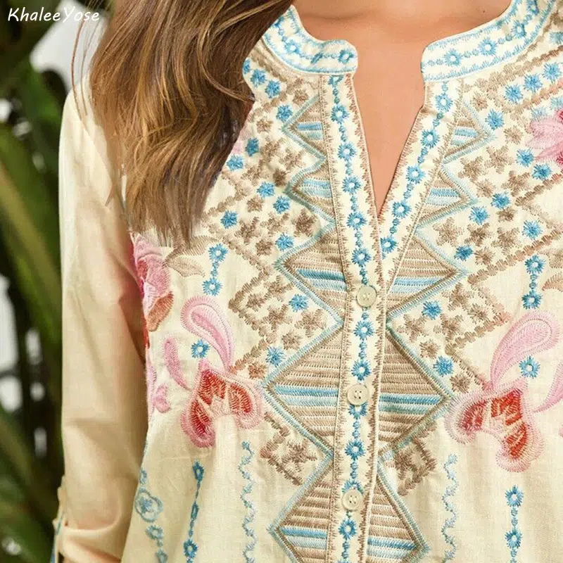 Blouse Mexicaine Grande Taille Blouse Mexicaine Grande Taille – Image 5