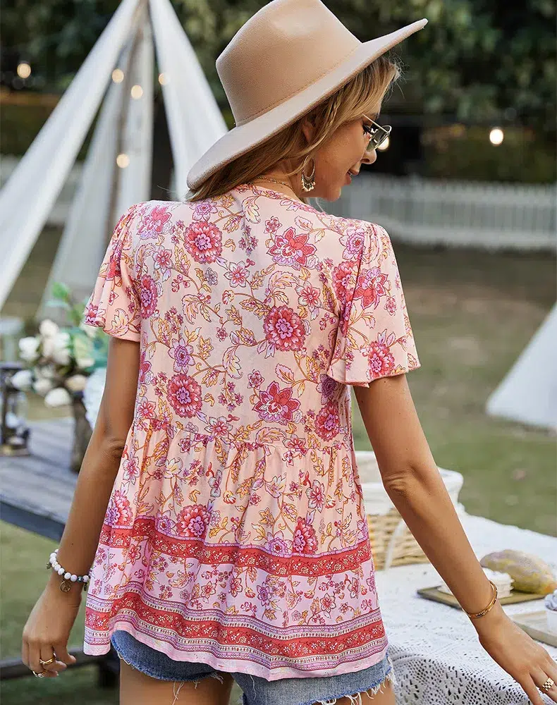 Blouse Hippie Femme Colorée Blouse Hippie Femme Colorée – Image 10