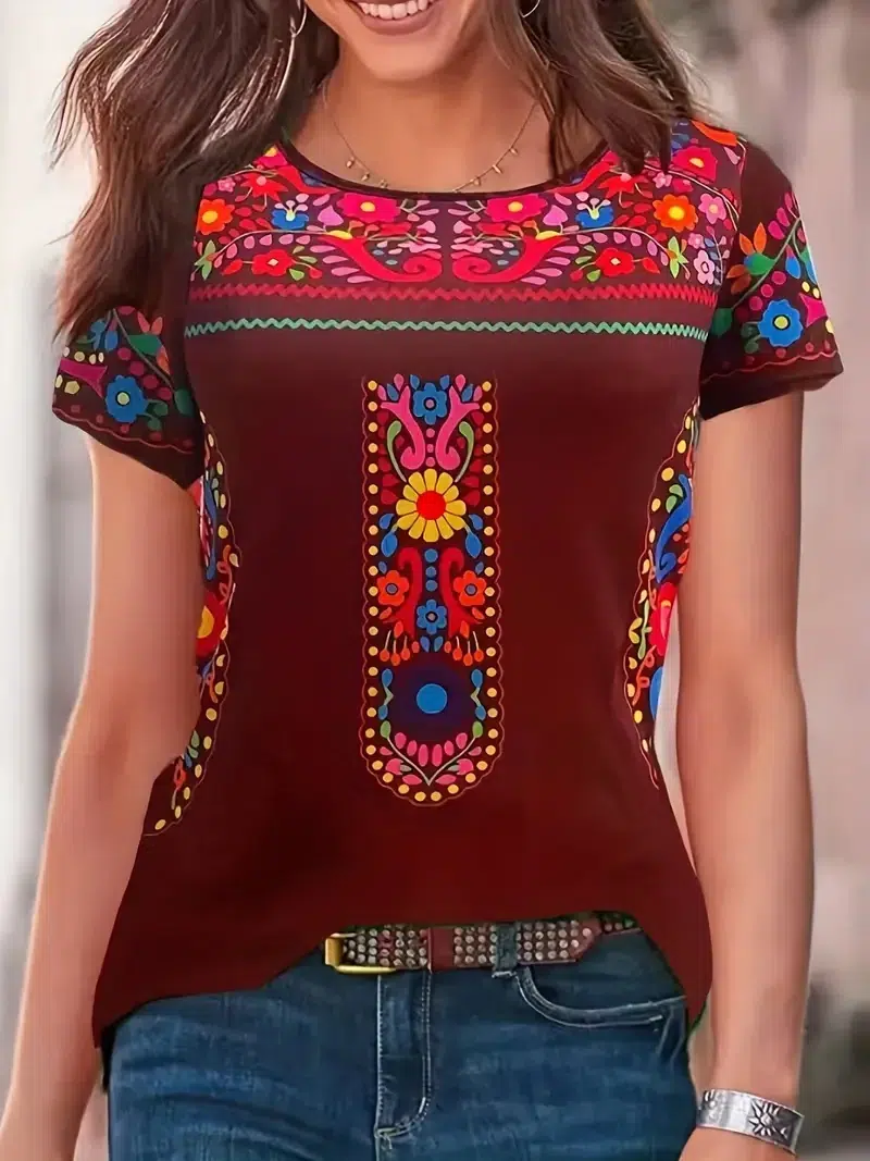 T-shirt Mexicain Femme T-shirt Mexicain Femme – Image 2