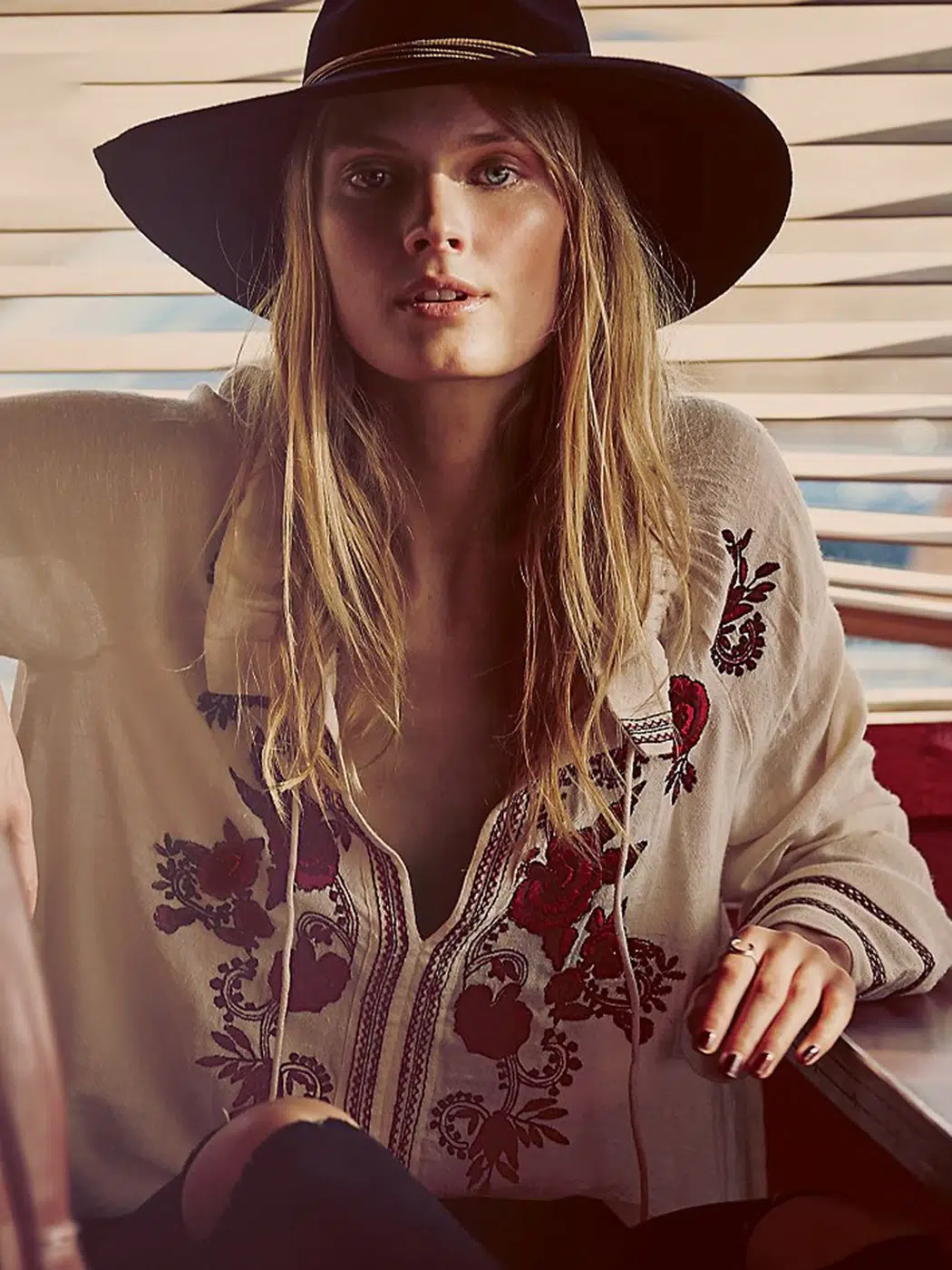 Blouse Bohème Brodée Femme Blouse Bohème Brodée Femme – Image 4