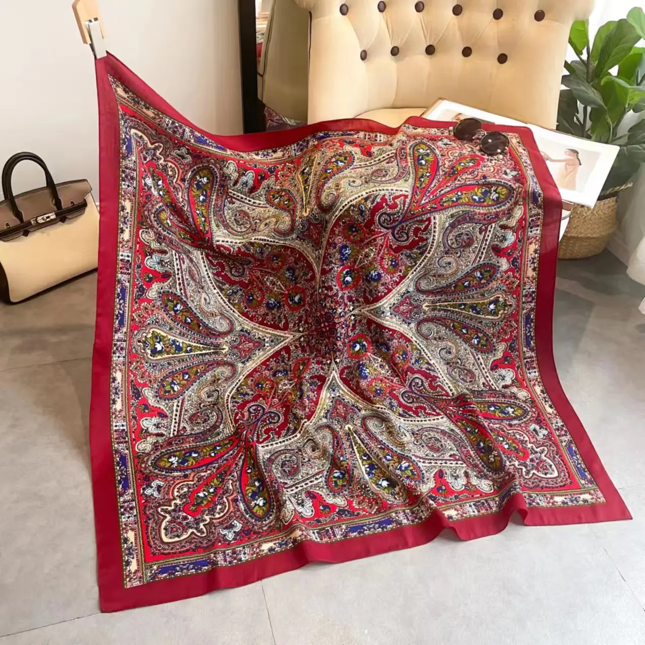 Couverture Mexicaine Traditionnelle 110 x 110 cm Couverture Mexicaine Traditionnelle 110 x 110 cm