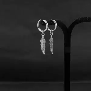 Boucle d'oreille Plume
