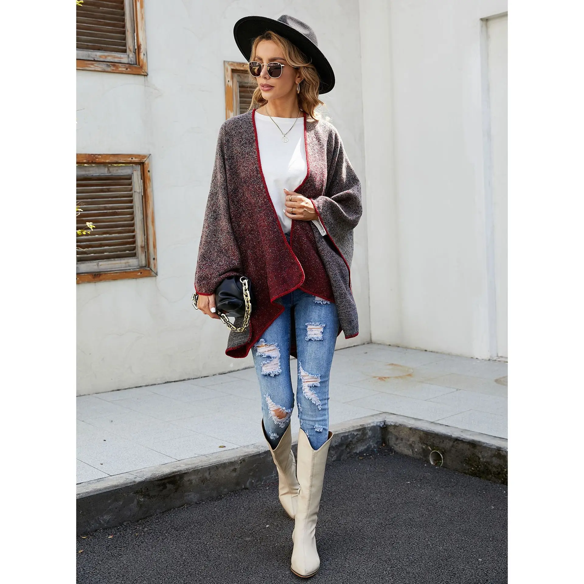 Poncho Femme Chaud Mi-Saison Safb75ba7a2644e9aa85dd189a6e94eccq.webp