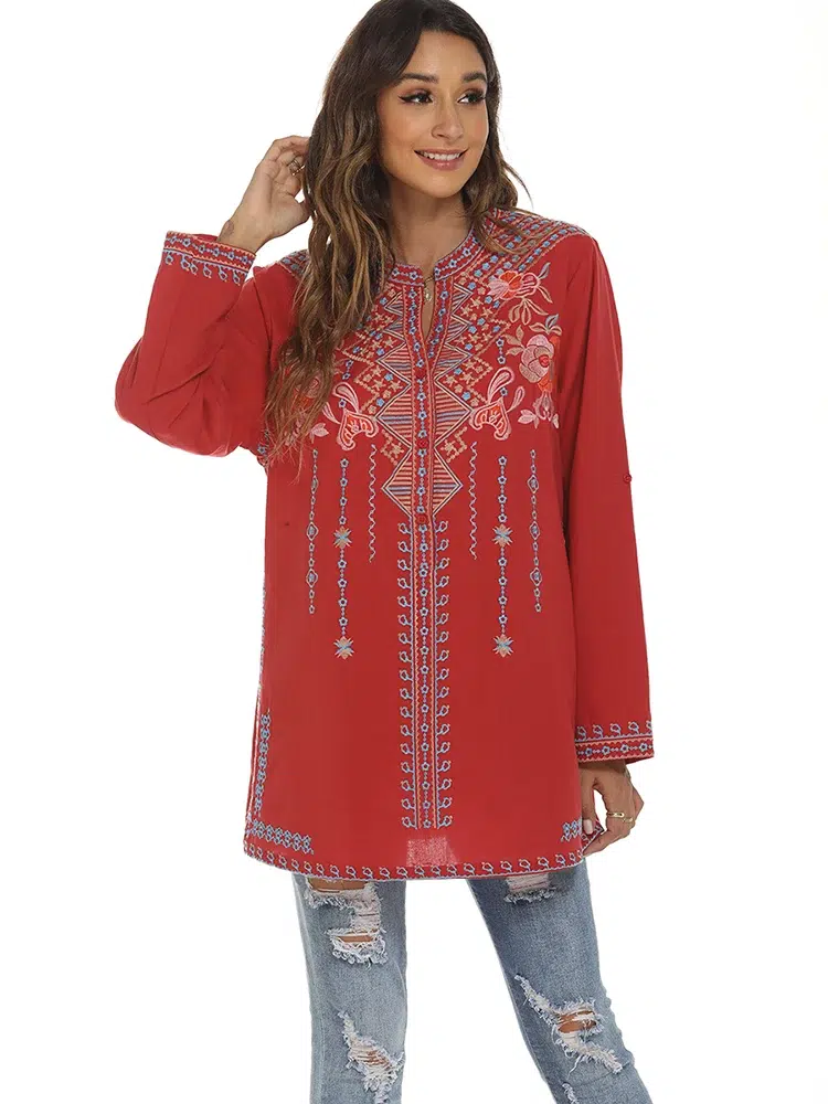 Blouse Mexicaine Grande Taille Blouse Mexicaine Grande Taille – Image 17