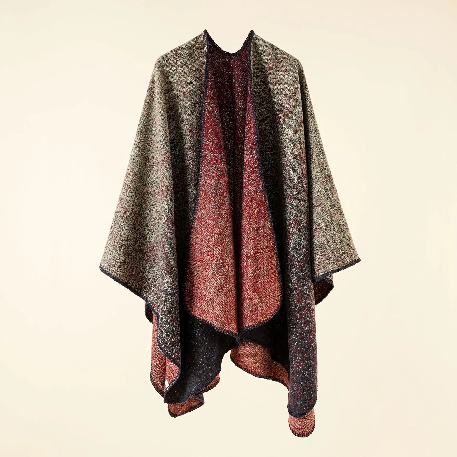 Poncho Femme Chaud Mi-Saison Sb902ea80788745d8a70af73a4965d777u.webp