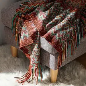 Plaid à Frange