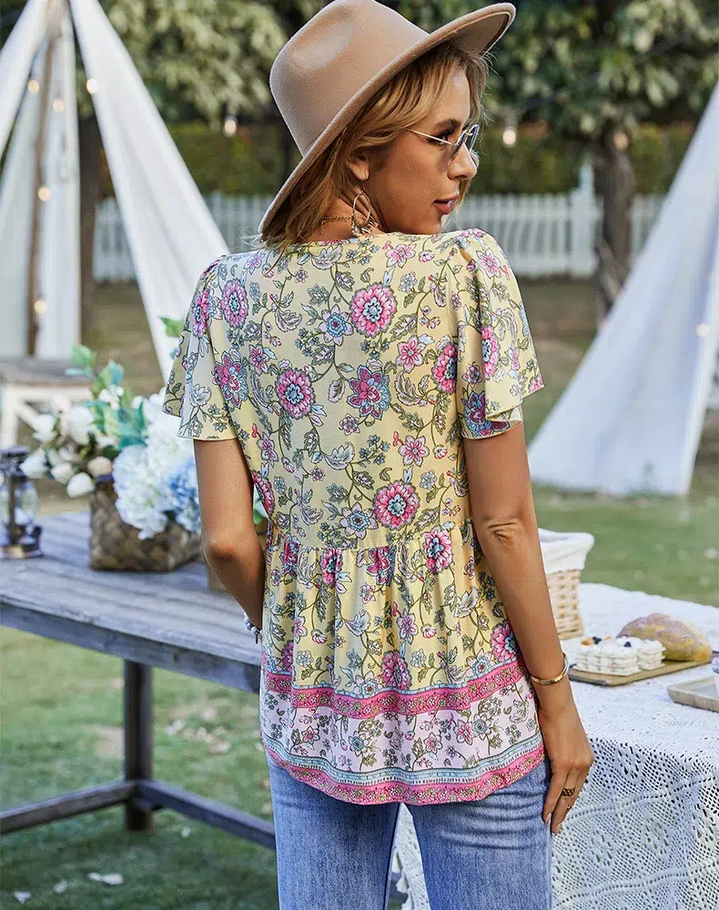 Blouse Hippie Femme Colorée Blouse Hippie Femme Colorée – Image 11