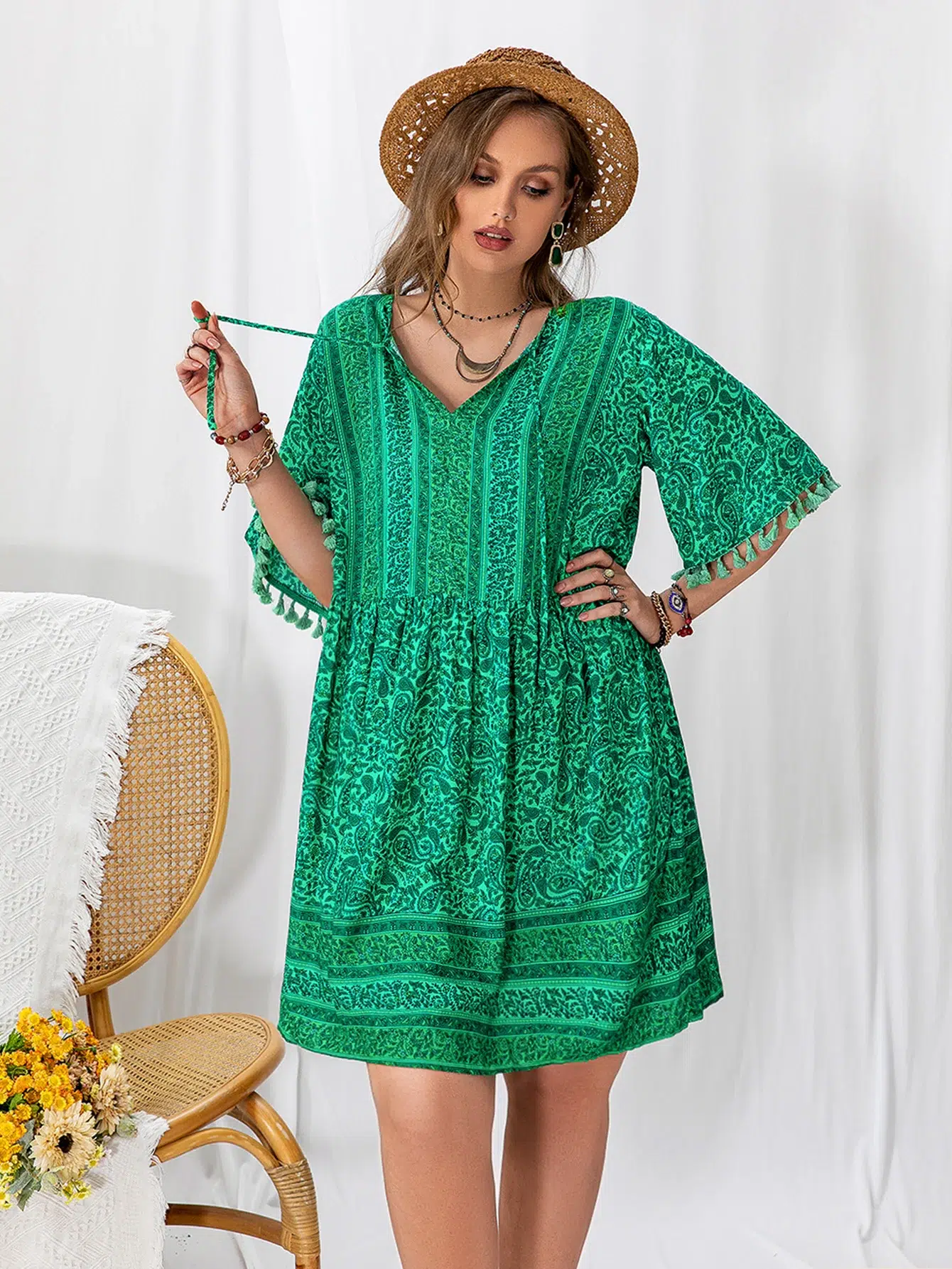 Robe Bohème Chic Courte Sf06db25825634b9eb8485edd928e81e00.webp