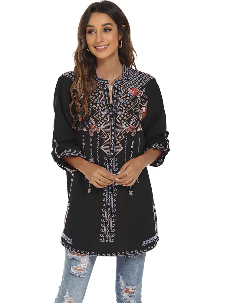 Blouse Mexicaine Grande Taille Blouse Mexicaine Grande Taille – Image 9