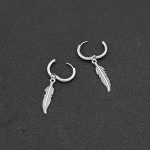 Boucle d&rsquo;oreille Plume