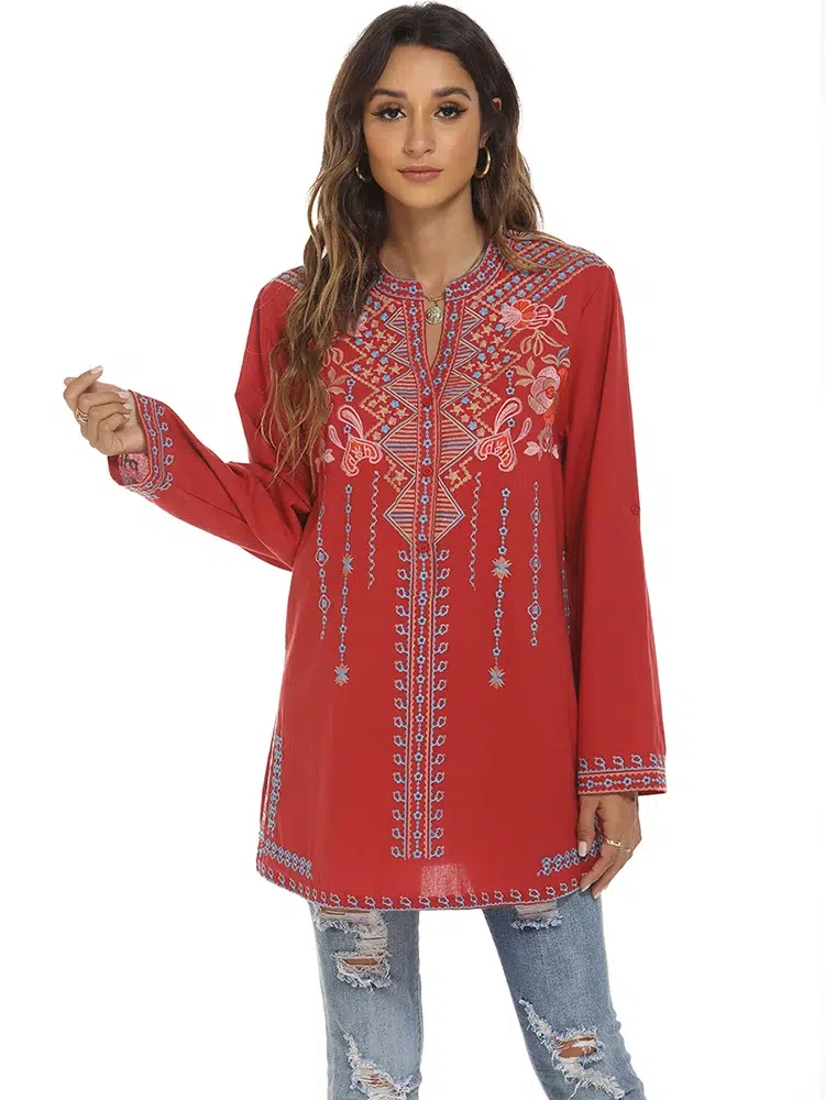 Blouse Mexicaine Grande Taille Blouse Mexicaine Grande Taille – Image 16