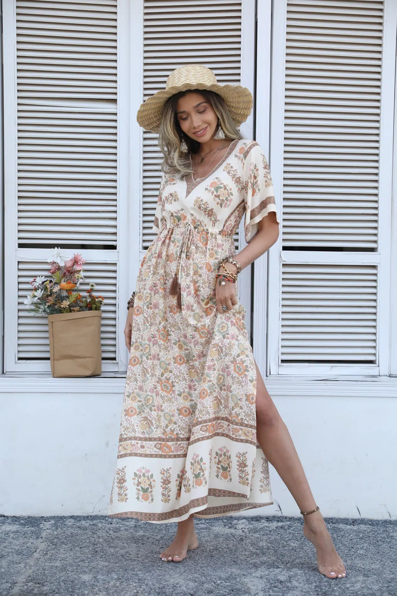 Robe Longue Bohème Fleurie Sfee76bfd1835482eb90f8baeda7d37421.webp